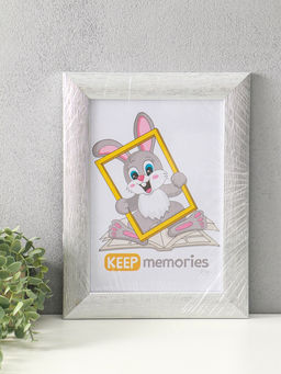 Фоторамка для фото 21×30 см Keep memories Luxe Elegance, с ножкой, пластик, серебро, (пластиковый экран)