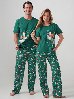 Пижама парная женская 100% хлопок Зимние забавы - Оптима фото 3