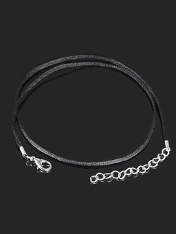 Цена за 10 шт. Шнурок нейлоновый d=1.5 мм, 43 см + удлинитель, чёрный