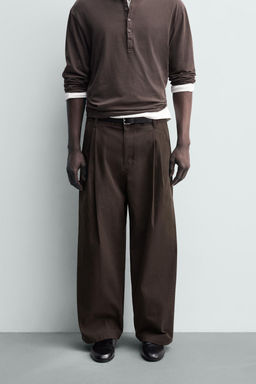 PLEATED WIDE-LEG TROUSERS - Zara фото 2