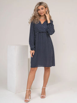 Платье женское, цвет синий белый