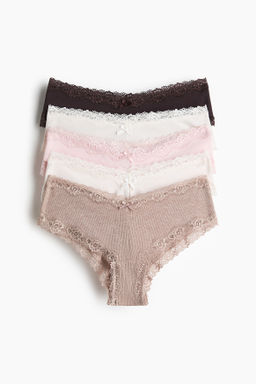 Pack de 5 bragas hipster de algod?n y encaje - H&m фото 3