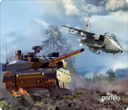 Коврик для мыши Perfeo "Tanks 4", ткань + резиновое основание, 320*240*3мм, с рисунком (PF_D0699)