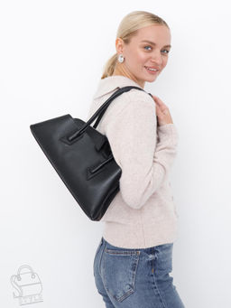 Сумка женская кожаная 6006L black Polina&Eiterou  в Новосибирске