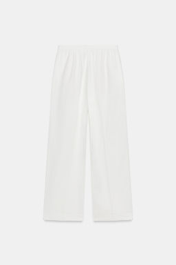 PANTAL?N RECTO CON LINO / Blanco - Zara фото 7