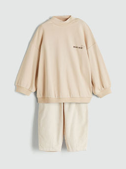 Dik Yaka Erkek Bebek Sweatshirt ve Pantolon