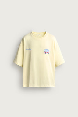 CAMISETA RELAXED FIT PARCHES COMBINADOS / Amarillo claro - Zara фото 7
