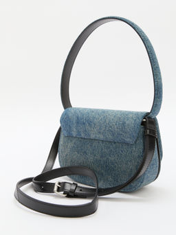 Женская сумка на плечо из денима DIESEL 1DR Артикул 4285075, синий  фото 2