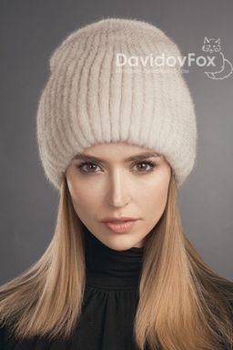Шапка Бини норка колотый лед