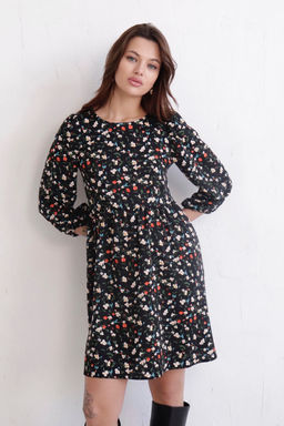 Martichelli Платье чёрное в цветок