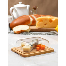 Маслёнка - сырница Доляна, бамбук, 15×12.5×5.5 см