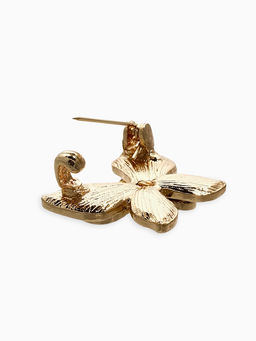 Брошь «Бабочка», маленькая, чёрная в золоте