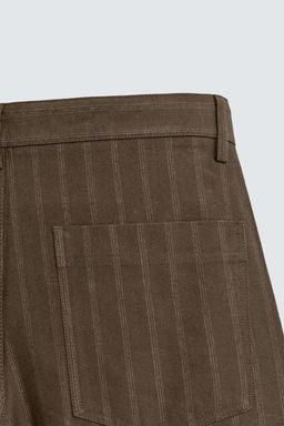 BALLOON FIT STRIPED JACQUARD TROUSERS - Zara фото 8