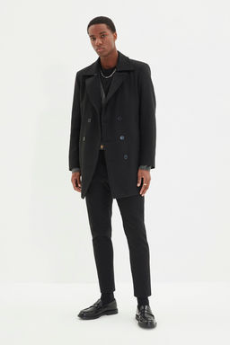 TRENDYOL MAN Siyah Regular Fit Kurk Yakal? K?sl?k Kase Kaban TMNAW21KB0063 - Trendyolmilla фото 3