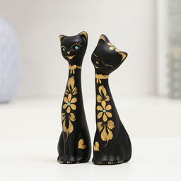 Набор фигурок «Love Коты», 2 шт., чёрные, 4×4×11 см