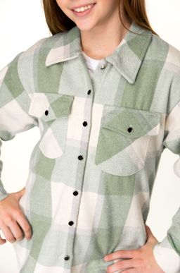 Теплая рубашка оверсайз для девочки Happyfox - Happy fox фото 3