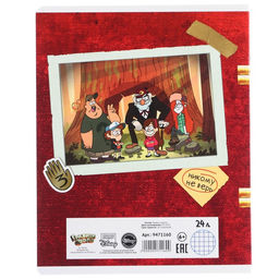 Цена за 10 шт. Тетрадь 24 листа, 5 видов МИКС, клетка, Частичный УФ, Гравити Фолз - Disney фото 12