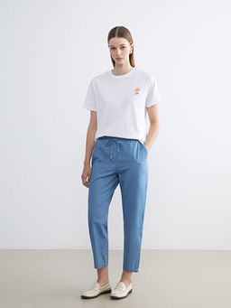 Bisiklet Yaka Nak??l? Kad?n Ti??rt