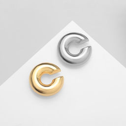 Серьги каффы «Кольцо», 2 шт, цвет серебряно-золотой