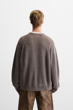 FADED TEXTURED SWEATER - Zara фото 12