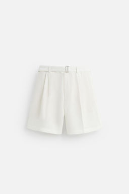 100% LINEN BERMUDA SHORTS WITH BELT - Zara фото 17