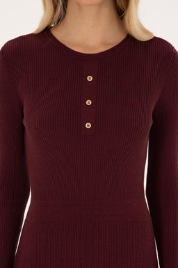 Kad_n Bordo Triko Elbise - U.s. polo assn фото 5