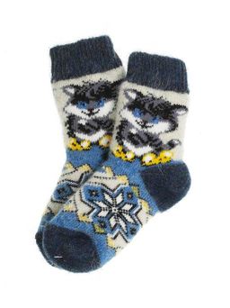 Носки детские Котенок дымок и орнамент 6641-3 - Рассказовские варежки фото 2