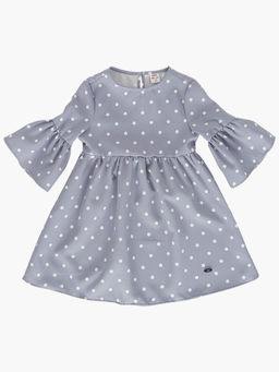 Платье для девочки нарядное детская одежда выпускной UD 6308 серый горошек - Mini maxi фото 4