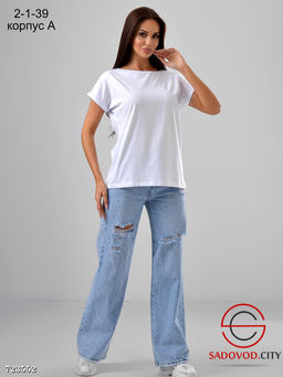 Базовая однотонная летняя футболка