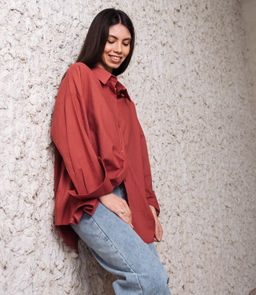 Рубашка #ОБШ1458, лососевый - Dommod фото 5