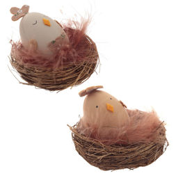 Изделие декоративное Гнездо пасхальное, L7 W7 H7 см, 2в.