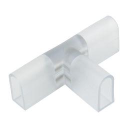 UTC-K-32/N21 CLEAR 010 POLYBAG Соединитель контактный Т-образный для светодиодных лент ULS-N21 NEON 220В, 8x16мм, 2 контакта. Цвет прозрачный, 10 штук в пакете. TM Uniel