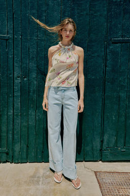 TOP HALTER ESTAMPADO FLORAL / Multicolor