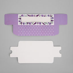 Цена за 5 шт. Коробка для макарун, кондитерская упаковка «Лаванда», 18 х 5.5 х 5.5 см