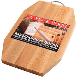 07-4 Доска разделочная ромб малая с мет.руч(х10) - Mayer&boch фото 4