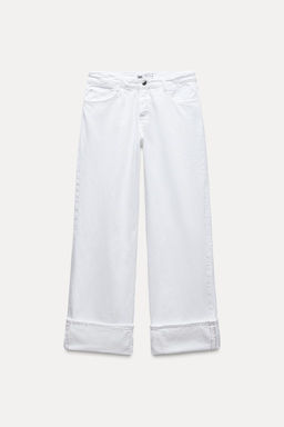 Z1975 SELVEDGE LOOSE WIDE-LEG MID-WAIST JEANS - Zara фото 2