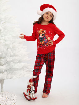 ПЖ064 Пижама "Лошадка" (красный)