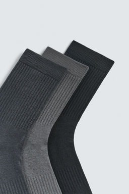PACK OF 3 RIBBED SOCKS