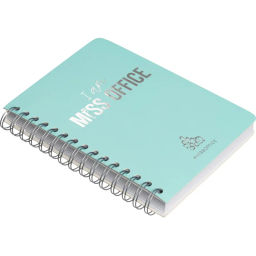 Тетрадь общая А5 Attache Miss Office 128л клетка гребень голубой с серебром