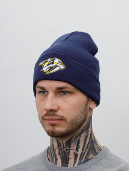 Шапка AMERICAN NEEDLE арт. 21019A-NAP Nashville Predators Cuffed Knit NHL (темно-синий)  фото 2