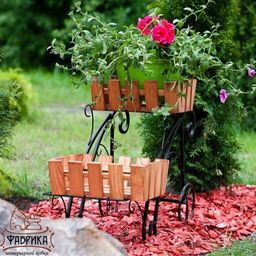 Подставка для цветов 59-412 на 2 цветка - Фабрика интерьерной ковки фото 3