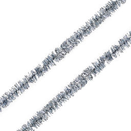 Мишура "Праздничная" серебро d-35, 2м.