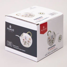 СОЛОНКА С ЛОЖКОЙ AGNESS FLOWER STORY 9,5*10 СМ 170 МЛ  фото 2