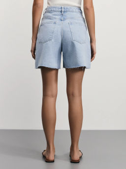 Джинсовые шорты А-силуэта / Zarina фото 5