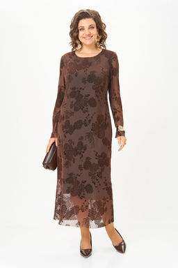 Платье Aira Style 24430 коричневый