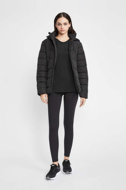 Водоотталкивающее пальто приталенного кроя DeFactoFit с капюшоном  фото 5