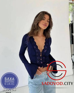 Лонгслив женский с кружевами - Bruno фото 6