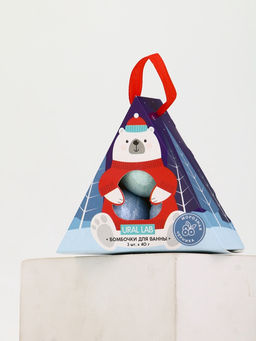 Бомбочки для ванны «Мишка», 3 шт х 40 г, морозная черника, URAL LAB