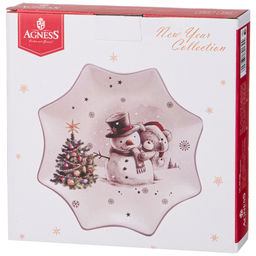 ТАРЕЛКА AGNESS С НОВЫМ ГОДОМ! ФИГУРНАЯ 20,5*3 СМ  фото 2