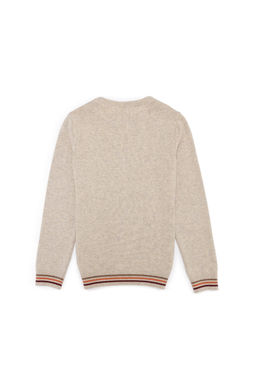 Меланжевый трикотажный свитер с круглым вырезом для мальчика Неожиданная скидка в корзине - U.s. polo assn фото 5